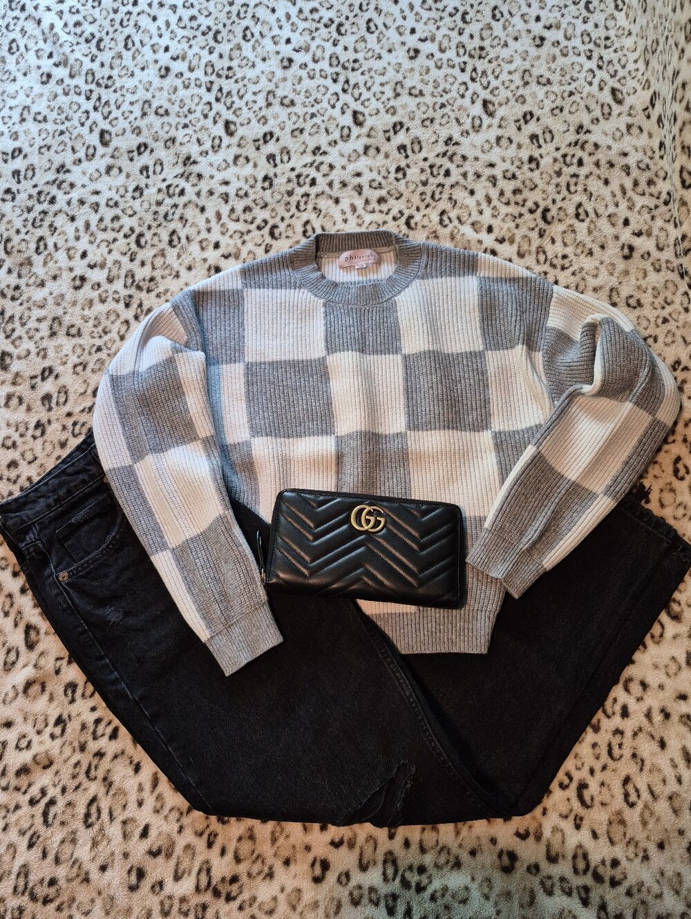 Philosophy Checkered Sweater